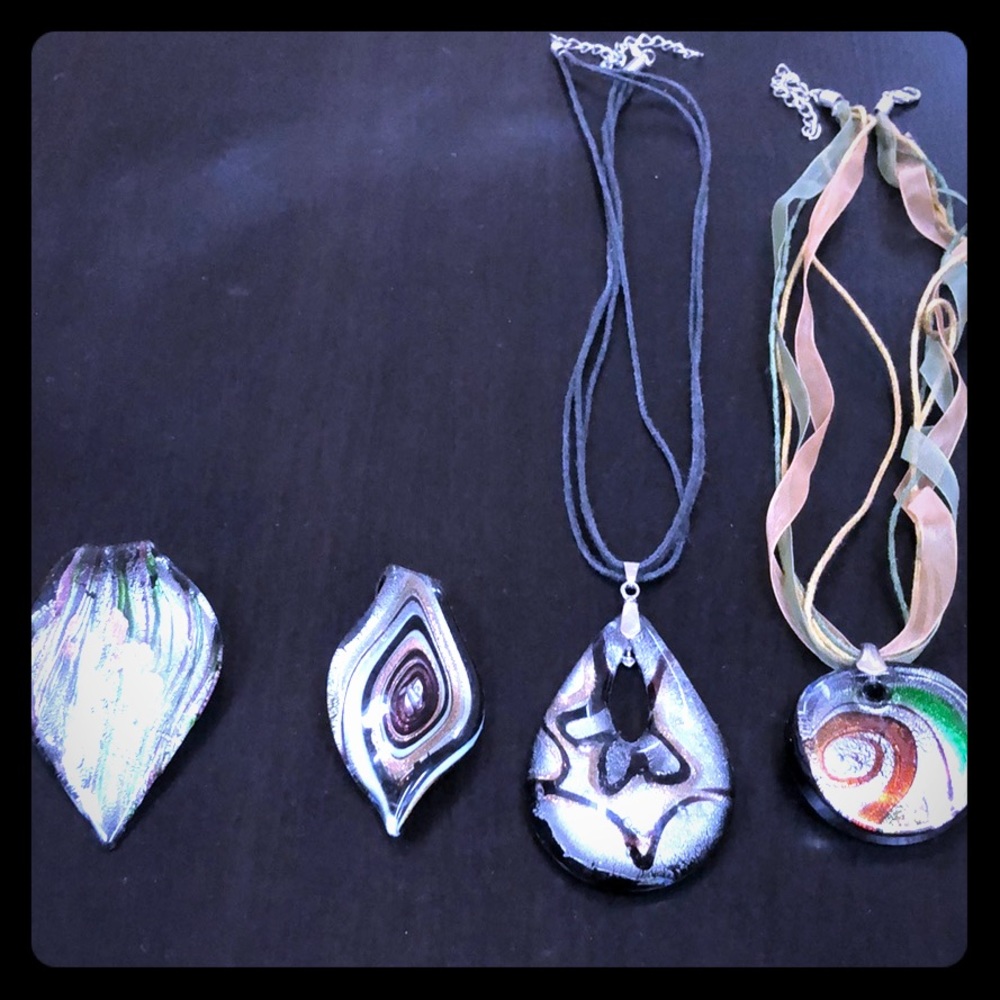 All four pieces necklaces